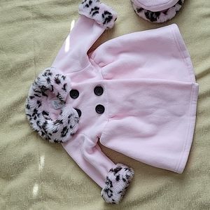 Pea coat with animal accent